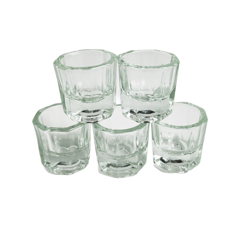 Eyelash Extension Or Lash Lift - 5pcs Glass Dappen Dish For Nail