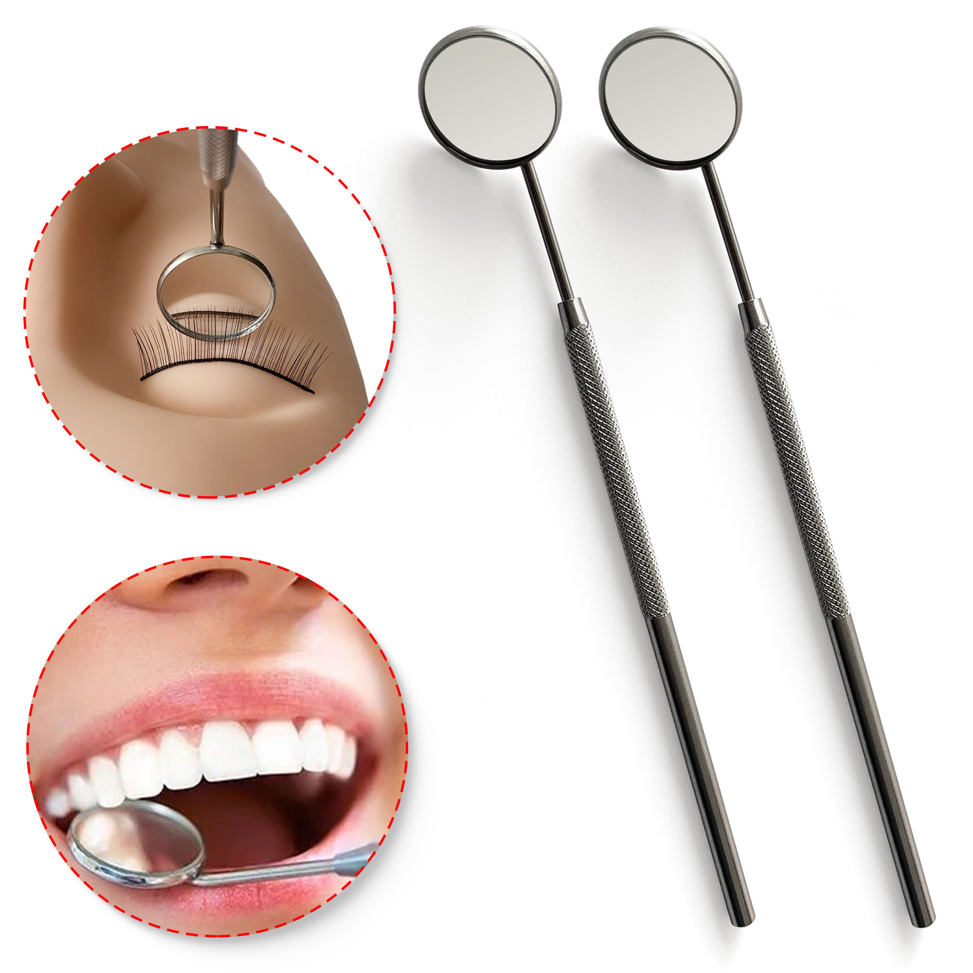 Eyelash Extension Class - Grafting Eyelash Extensions Checking Mirror Stainless