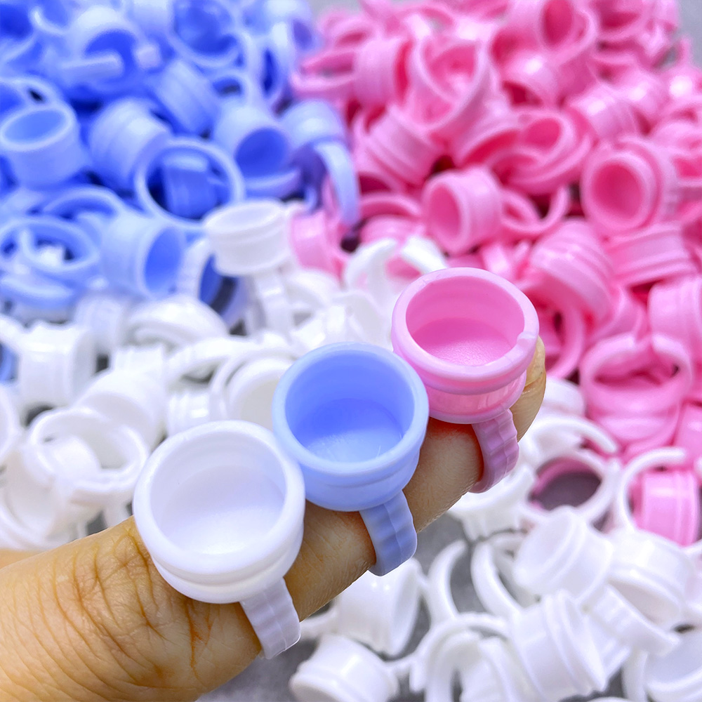 100Pcs Disposable Glue Ring Cu - Eyelash Extension Class review and price